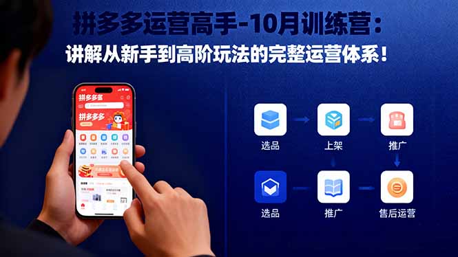 拼多多运营高手-10月训练营：讲解从新手到高阶玩法的完整运营体系！-摇钱树